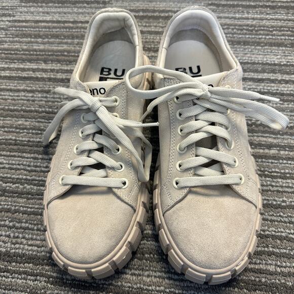Bueno Talia Suede Chunky Lug Sole Platform Low-Top Sneaker Beige Boho Casual 6.5 - Picture 2 of 10